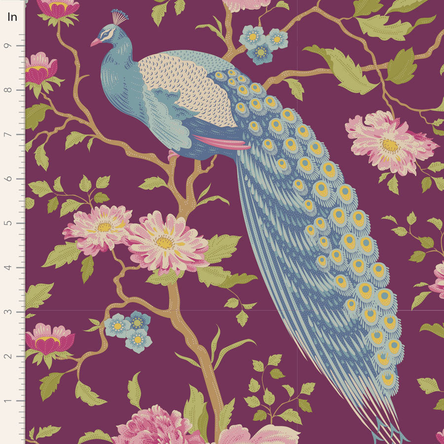 Tilda - Chic Escape - Peacock Tree - Grape