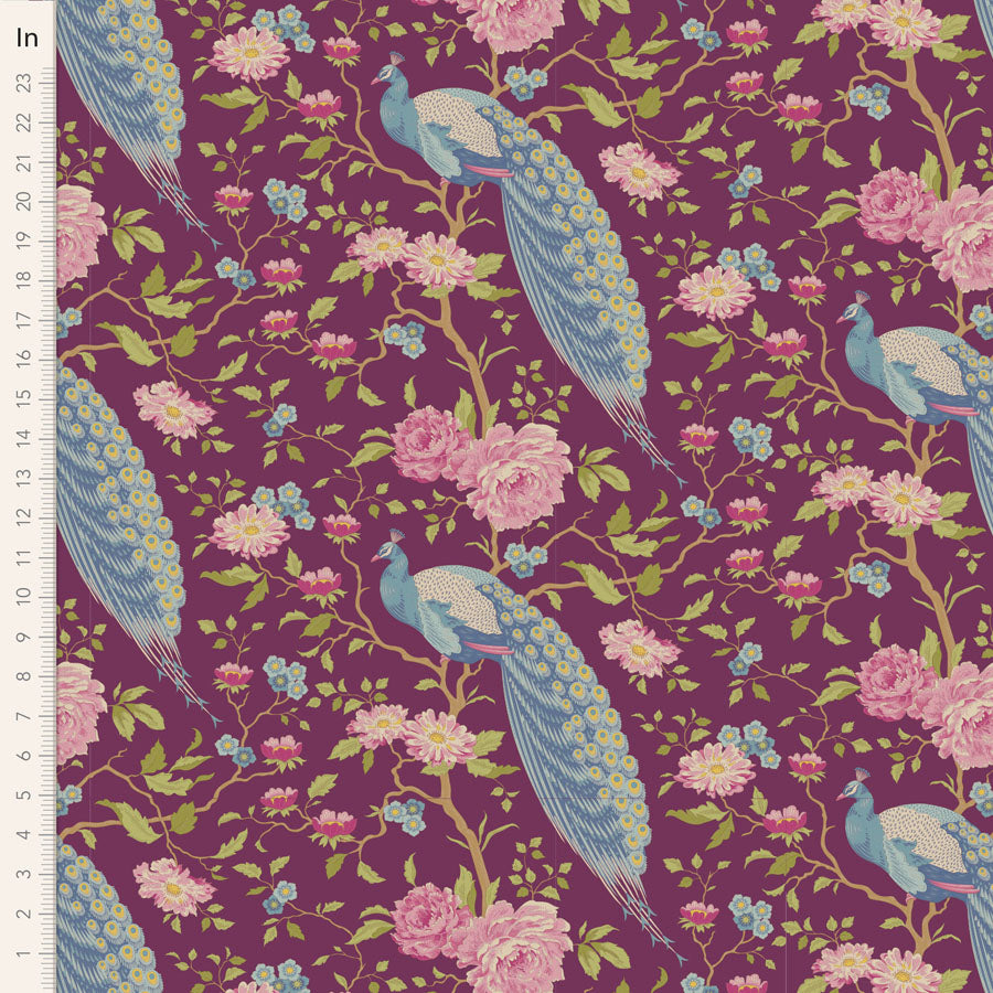 Tilda - Chic Escape - Peacock Tree - Grape