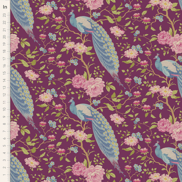 Tilda - Chic Escape - Peacock Tree - Grape