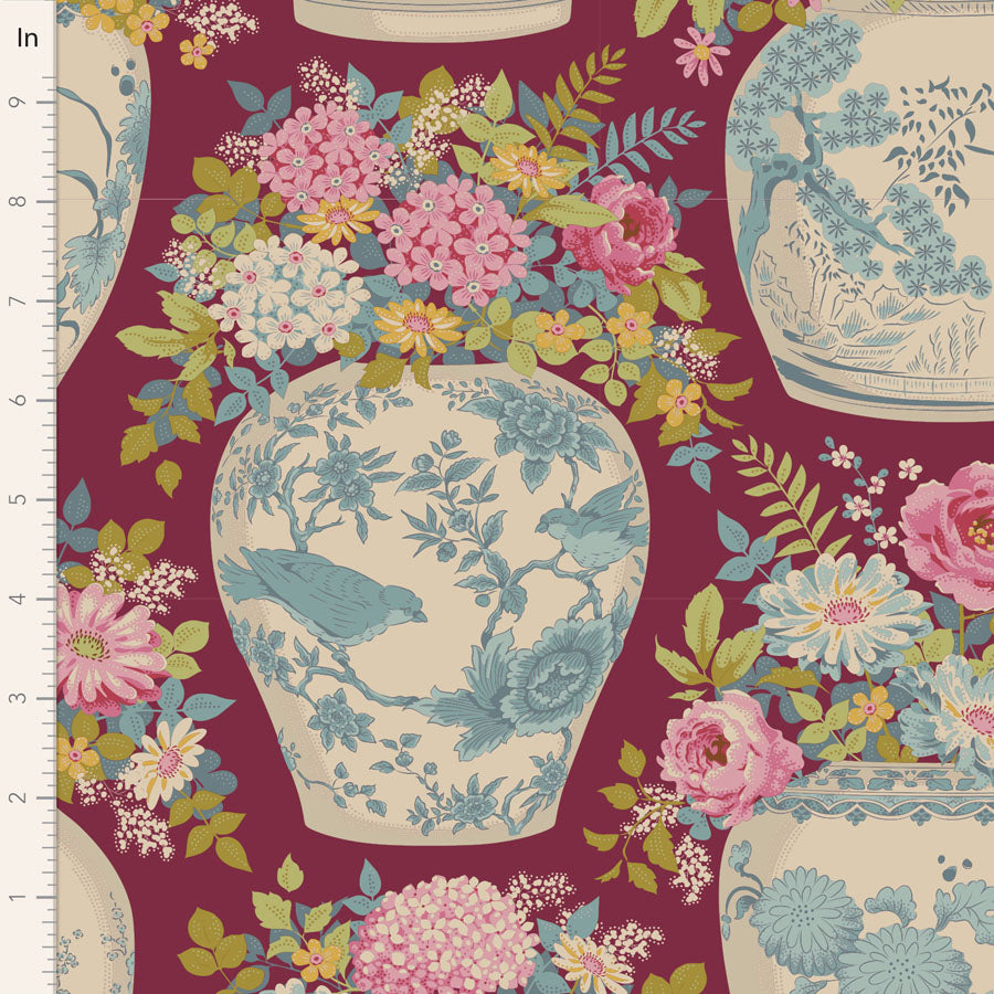 Tilda - Chic Escape - Flowervase - Maroon