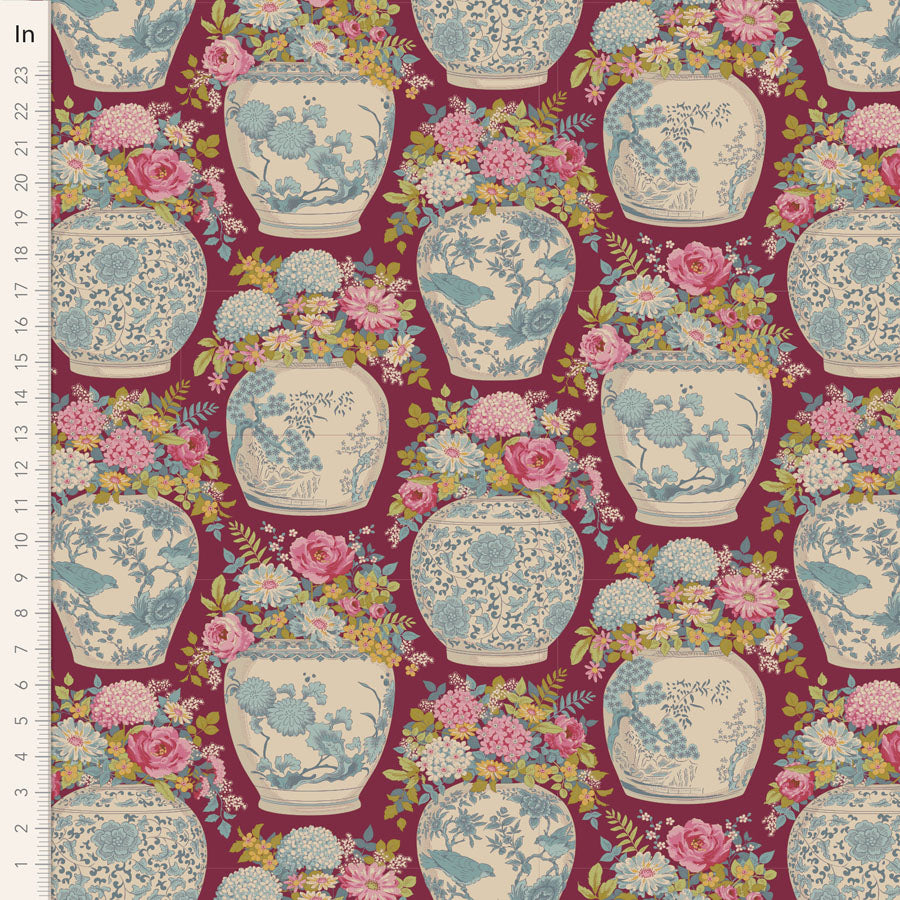 Tilda - Chic Escape - Flowervase - Maroon