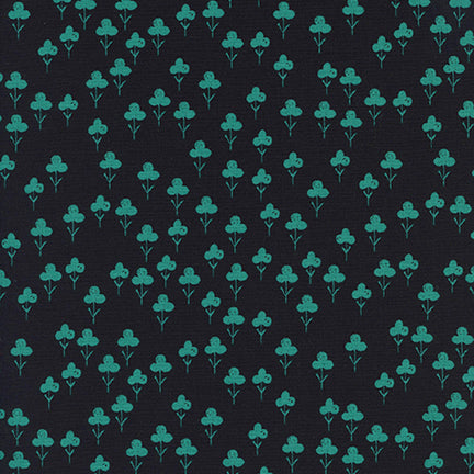 Cotton & Steel - Front Yard - Clovers - Teal