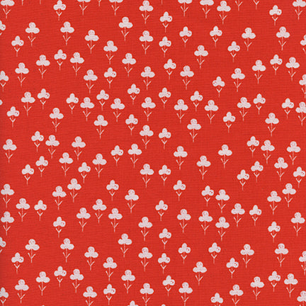 Cotton & Steel - Front Yard - Clovers - Red