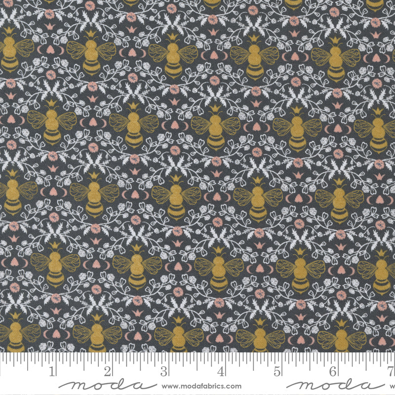 Moda - Sweetfire Road - Midnight in the Garden - Honeybee Toile - Charcoal