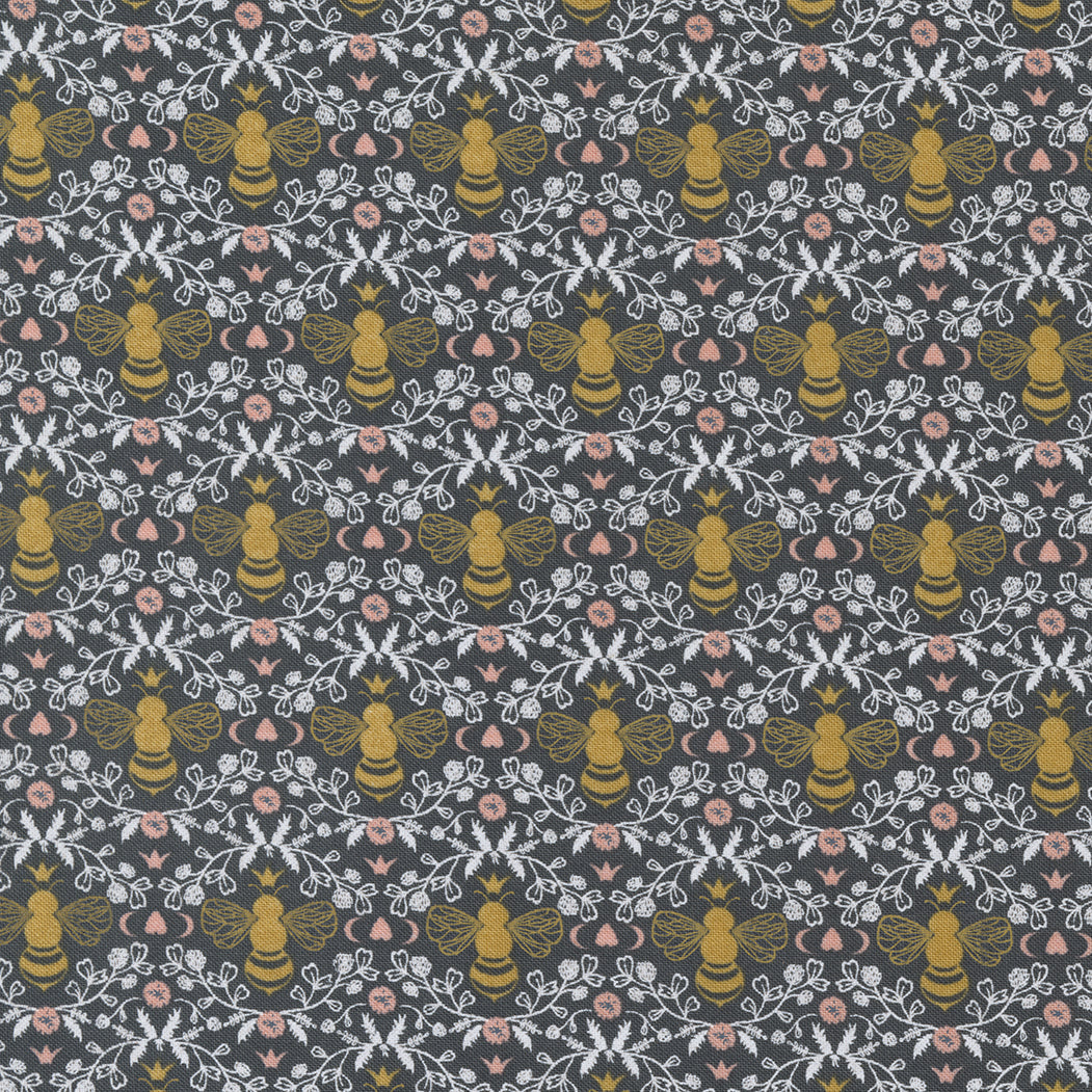 Moda - Sweetfire Road - Midnight in the Garden - Honeybee Toile - Charcoal