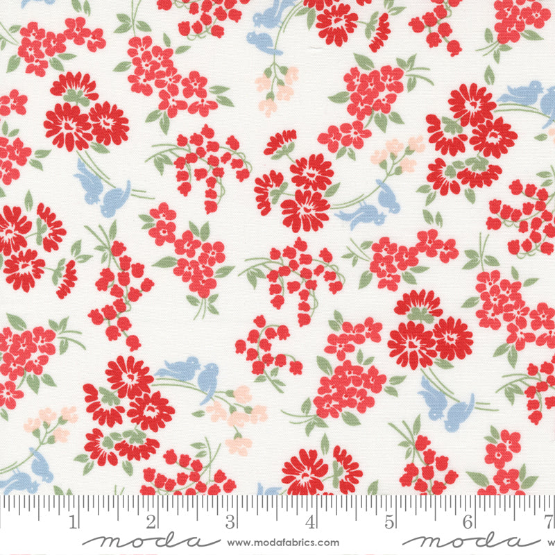 Moda - Camille Roskelley - Dwell - Songbird - Cream & Red