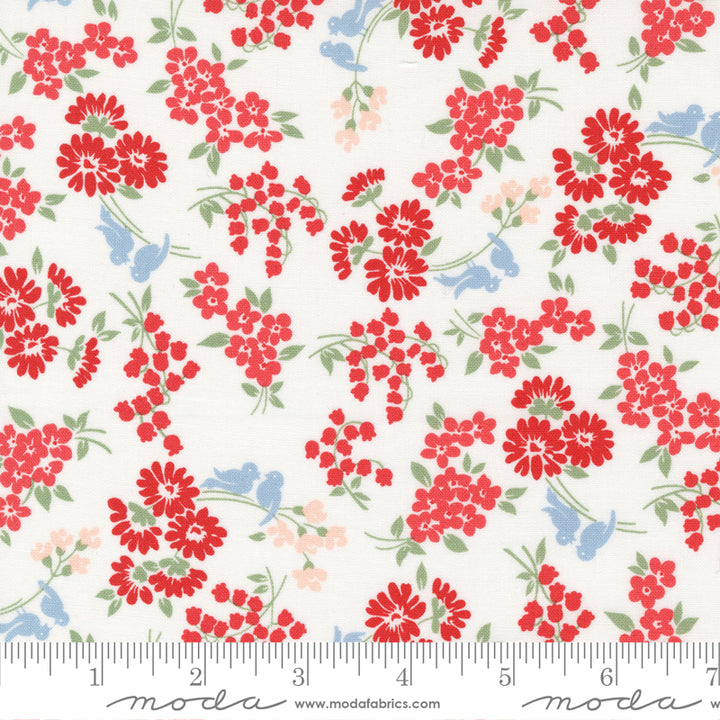 Moda - Camille Roskelley - Dwell - Songbird - Cream & Red