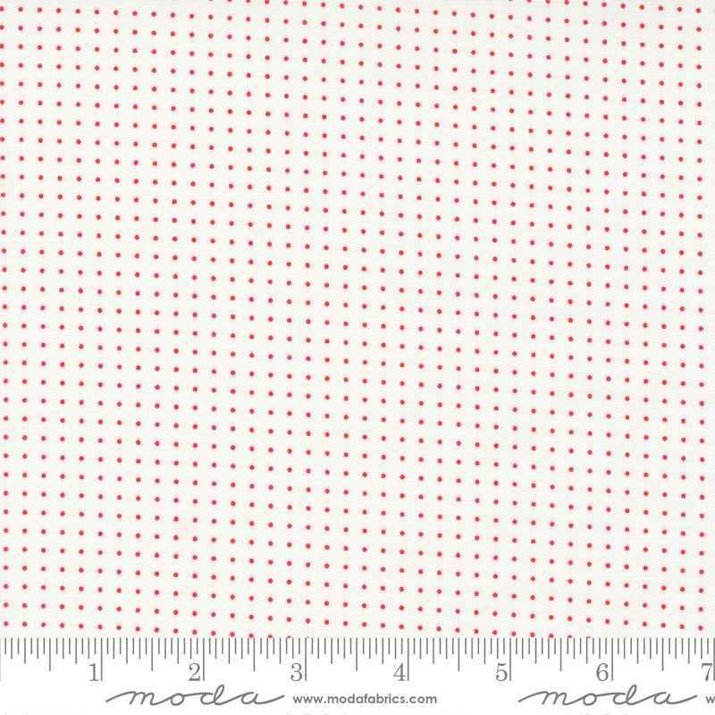 Moda - Camille Roskelley - Dwell - Pin Dot - Cream & Red