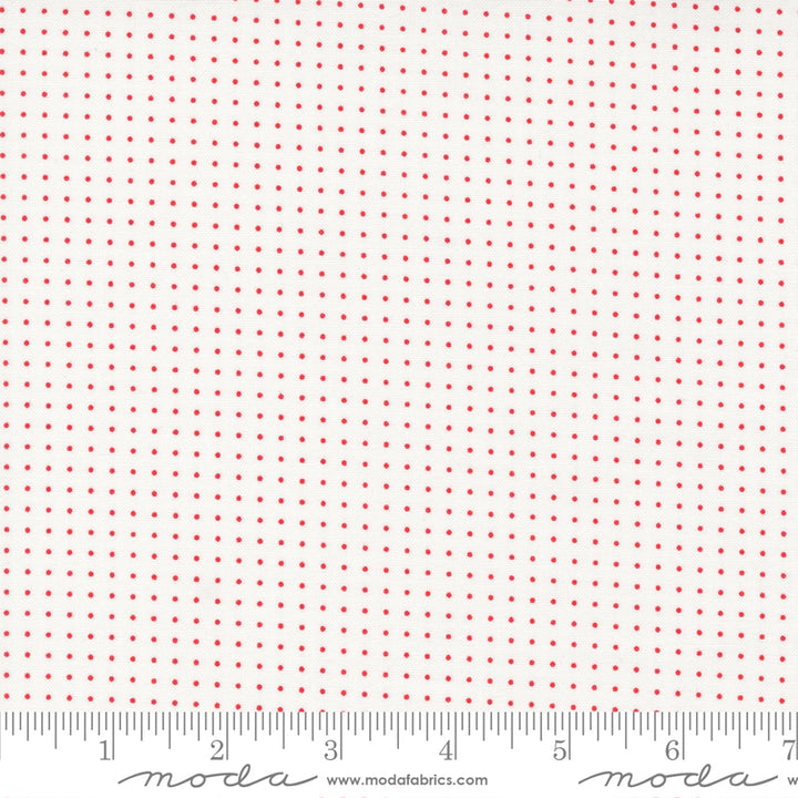 Moda - Camille Roskelley - Dwell - Pin Dot - Cream & Red