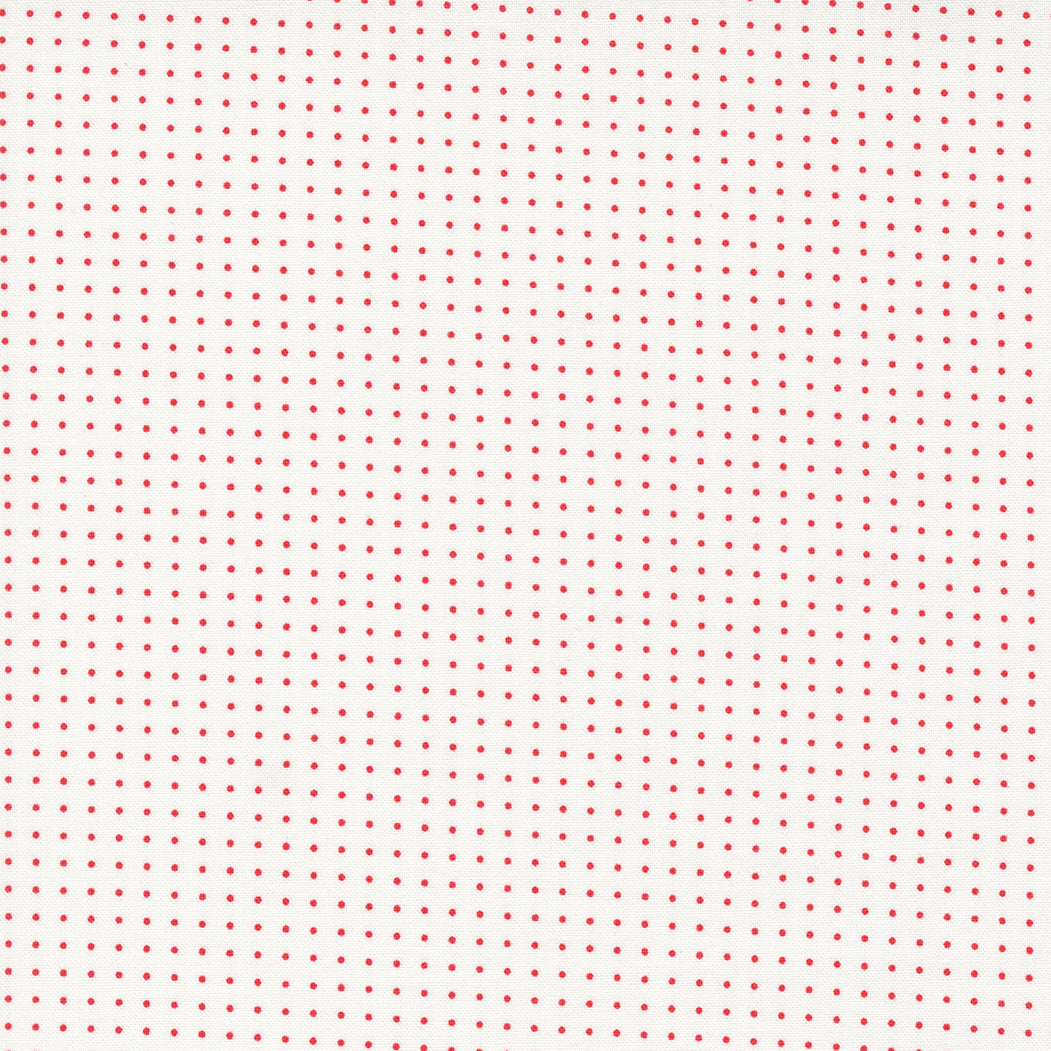 Moda - Camille Roskelley - Dwell - Pin Dot - Cream & Red
