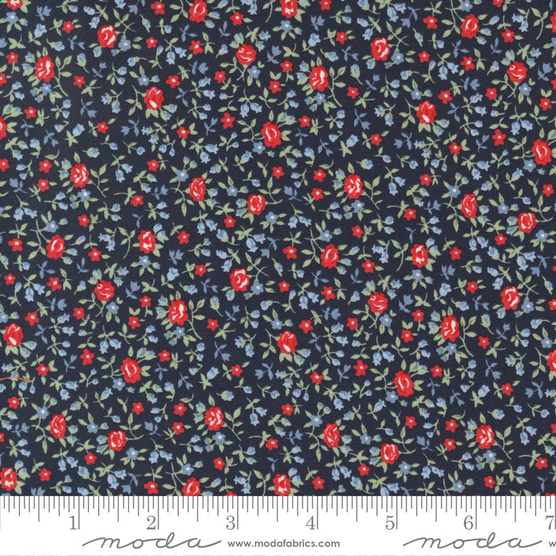 Moda - Camille Roskelley - Dwell - Tiny Floral - Navy
