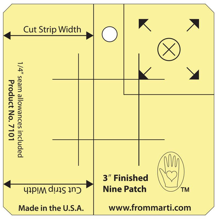 Nine Patch Ruler - Available in 7 Sizes - Marti Michell