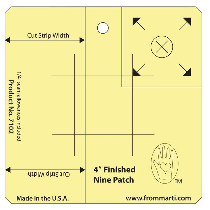 Nine Patch Ruler - Available in 7 Sizes - Marti Michell
