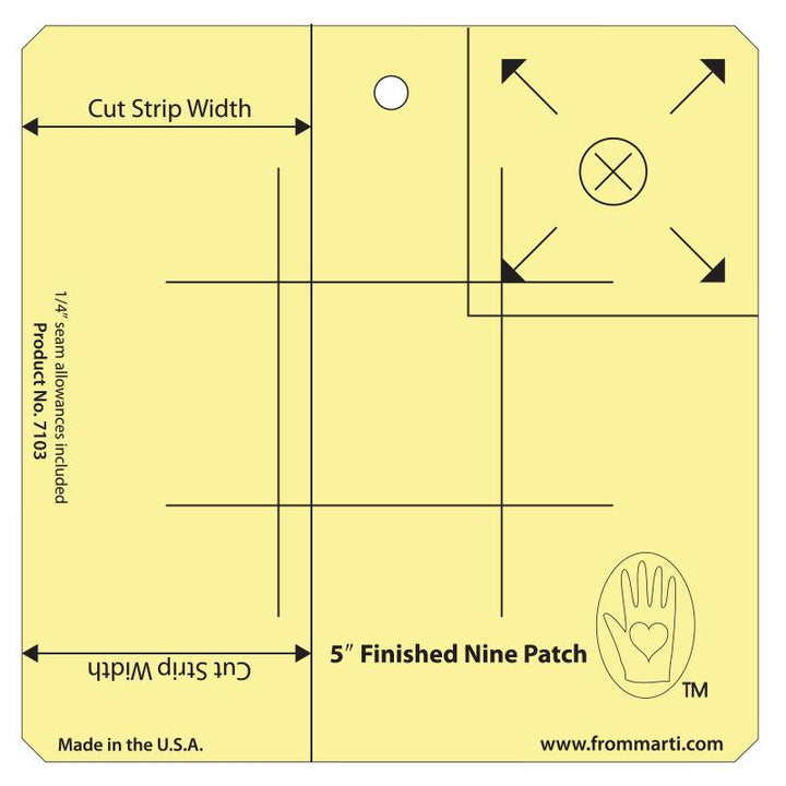 Nine Patch Ruler - Available in 7 Sizes - Marti Michell