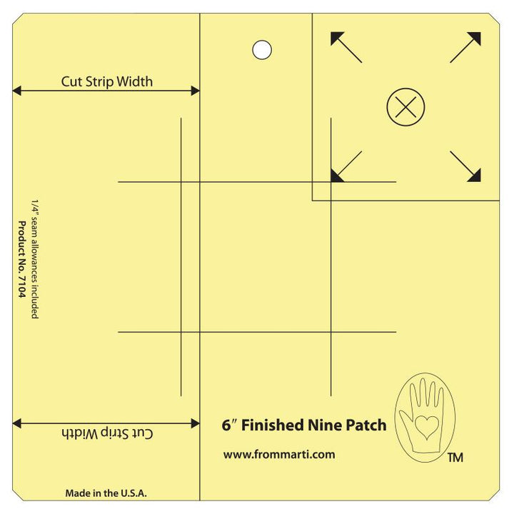 Nine Patch Ruler - Available in 7 Sizes - Marti Michell