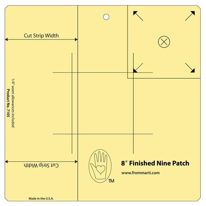 Nine Patch Ruler - Available in 7 Sizes - Marti Michell