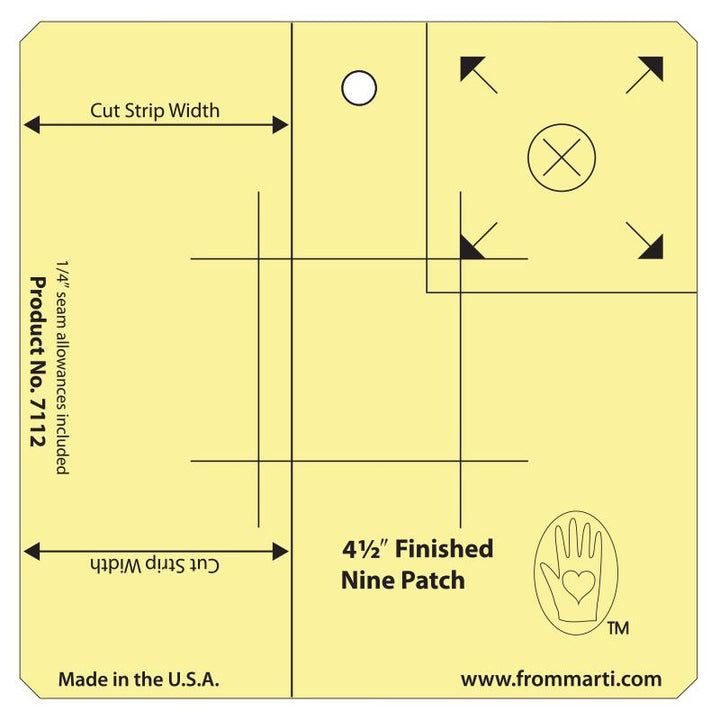 Nine Patch Ruler - Available in 7 Sizes - Marti Michell