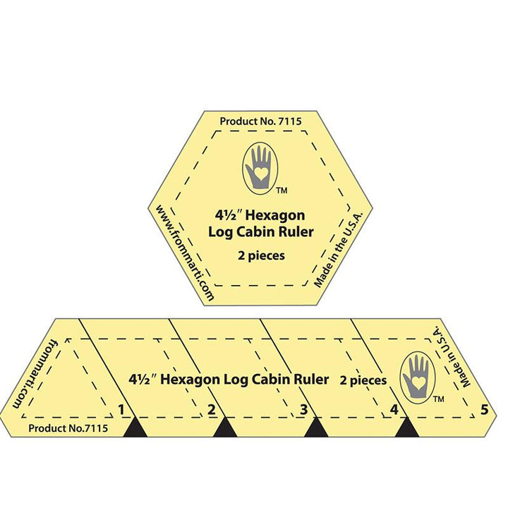 Hexagon Log Cabin Template Set - Marti Michell