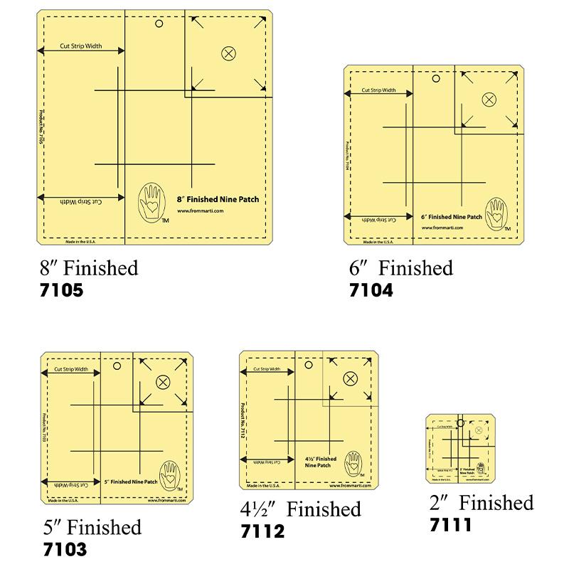 Nine Patch Ruler - Available in 7 Sizes - Marti Michell