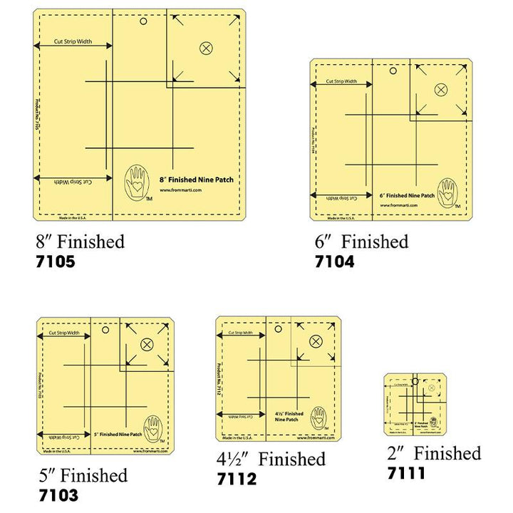 Nine Patch Ruler - Available in 7 Sizes - Marti Michell
