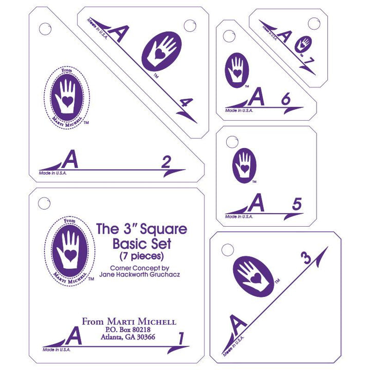 Perfect Patchwork Template Set A - Marti Michell