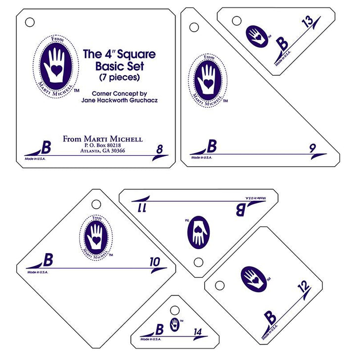 Perfect Patchwork Template Set B - Marti Michell