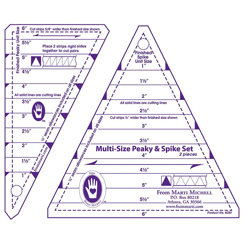 Multi-size Peaky and Spike Triangle Sets - Marti Michell