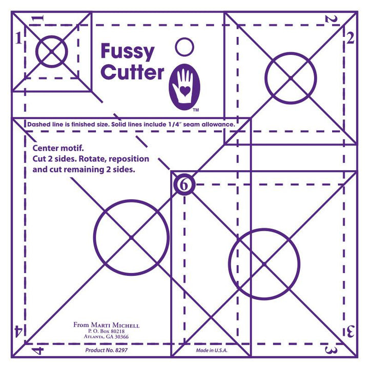 Fussy Cut 6.5" Ruler - Marti Michell
