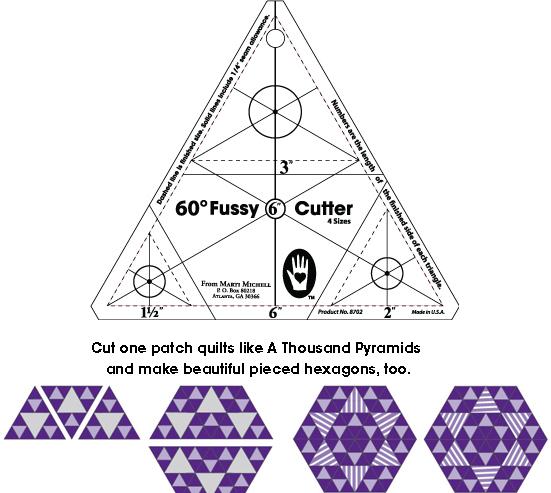 60-degree Fussy Cutter Template - Marti Michell