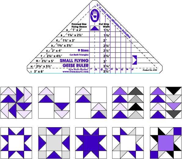 Flying Geese Ruler (Small) - Marti Michell