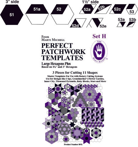 Perfect Patchwork Template Set H - Marti Michell