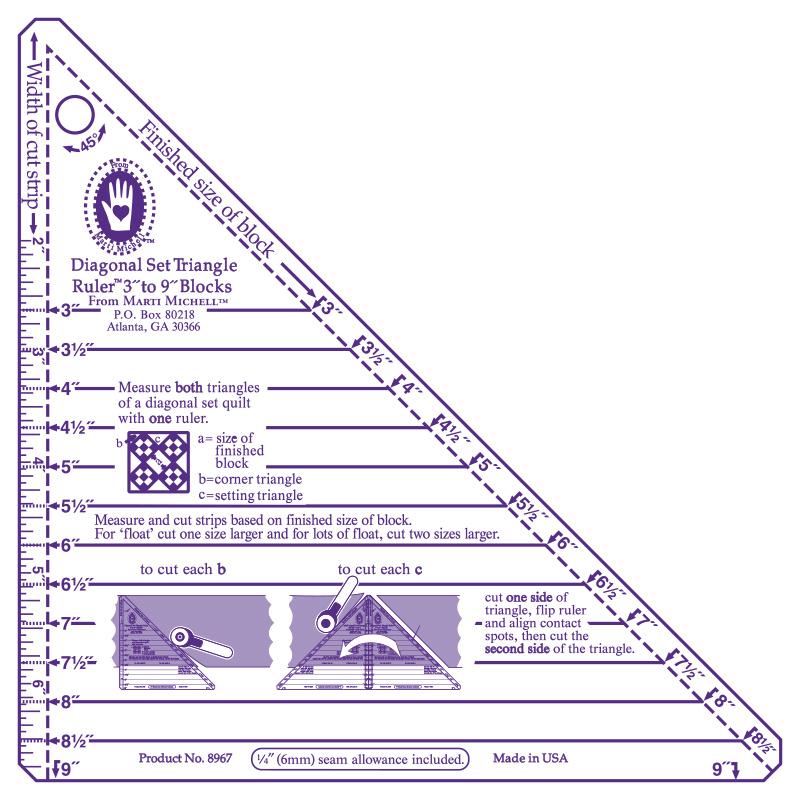 Marti Michell 12 60 Degree Triangle Ruler-3 To 12 Inches Finished