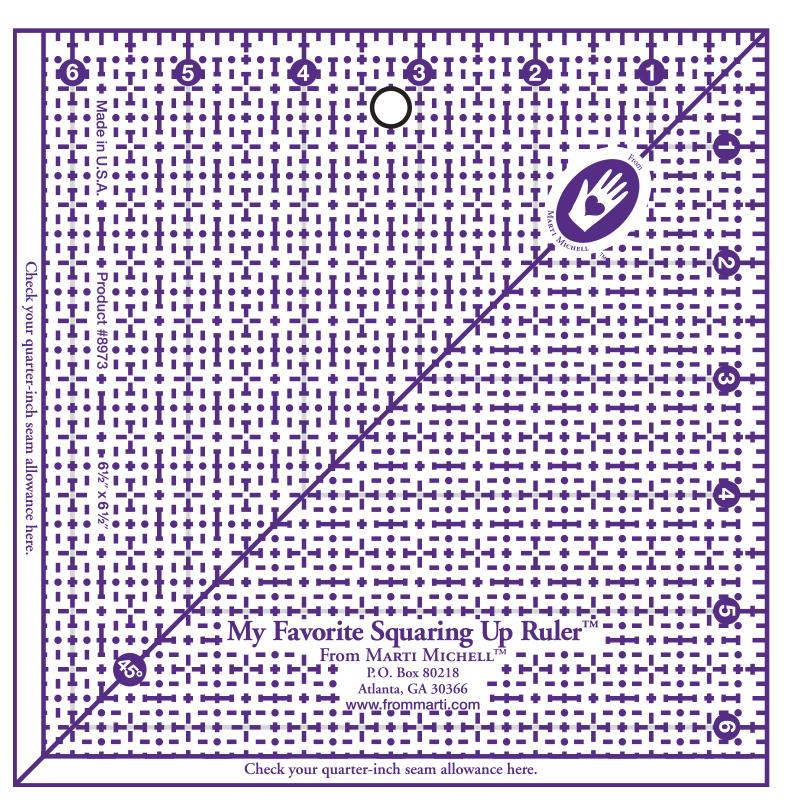 6.5" Squaring Up Ruler - Marti Michell