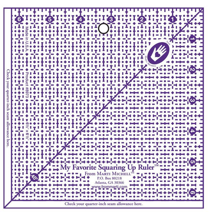 6.5" Squaring Up Ruler - Marti Michell