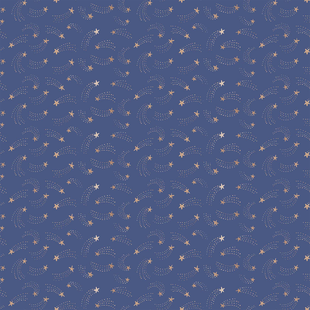 Figo Fabrics - Boccaccini Meadows - Galaxies - Shooting Stars - Navy