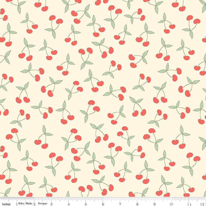 Riley Blake - Lauren Brewer Design - Reflections - Cherry Berry - Parchment