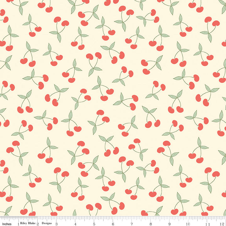 Riley Blake - Lauren Brewer Design - Reflections - Cherry Berry - Parchment