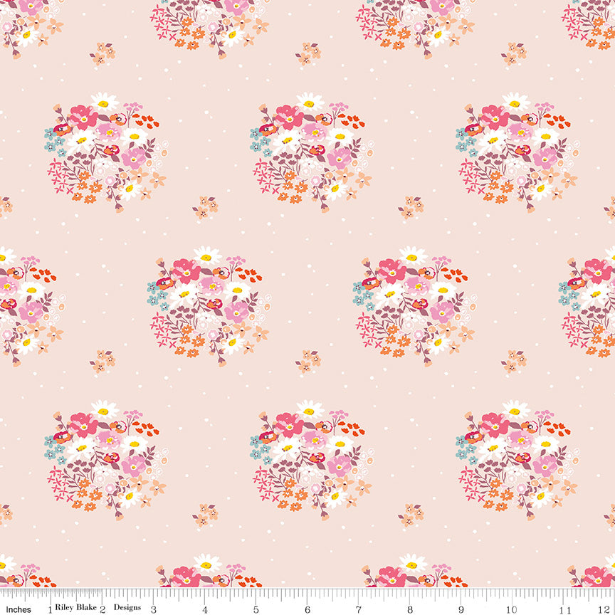 Riley Blake - MinkiKim - Misty Morning - Bouquets - Blush