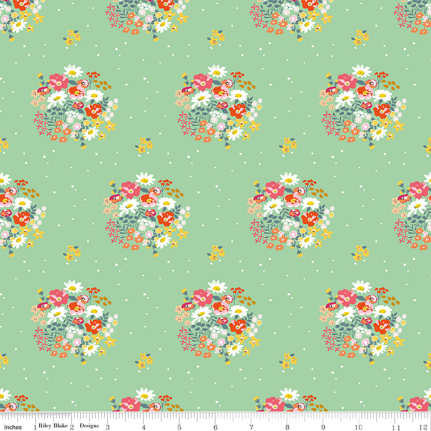 Riley Blake - MinkiKim - Misty Morning - Bouquets - Sweet Pea