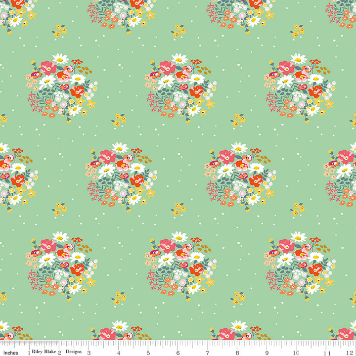 Riley Blake - MinkiKim - Misty Morning - Bouquets - Sweet Pea