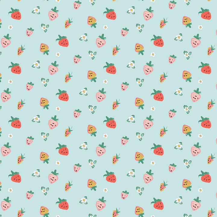 Riley Blake - MinkiKim - Misty Morning - Strawberries - Sky