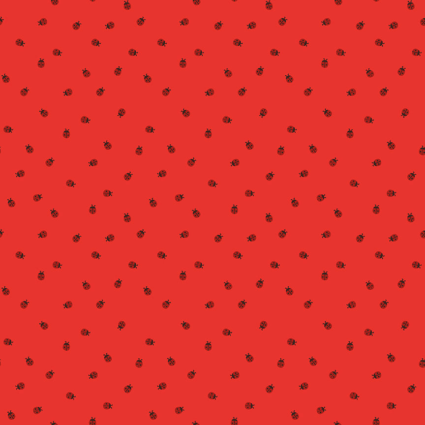 Riley Blake - Red Hot - Citrus + Mint Designs - Ladybugs - Red