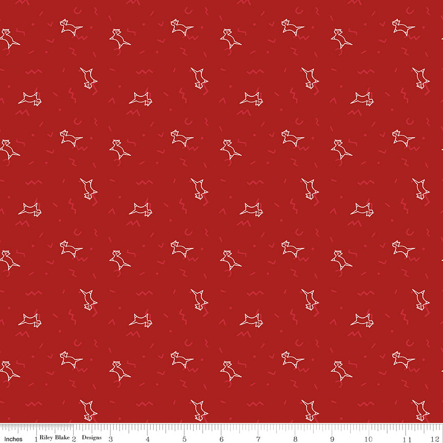 Riley Blake - Red Hot - Jedi Craft Girl - Cool Cats - Red