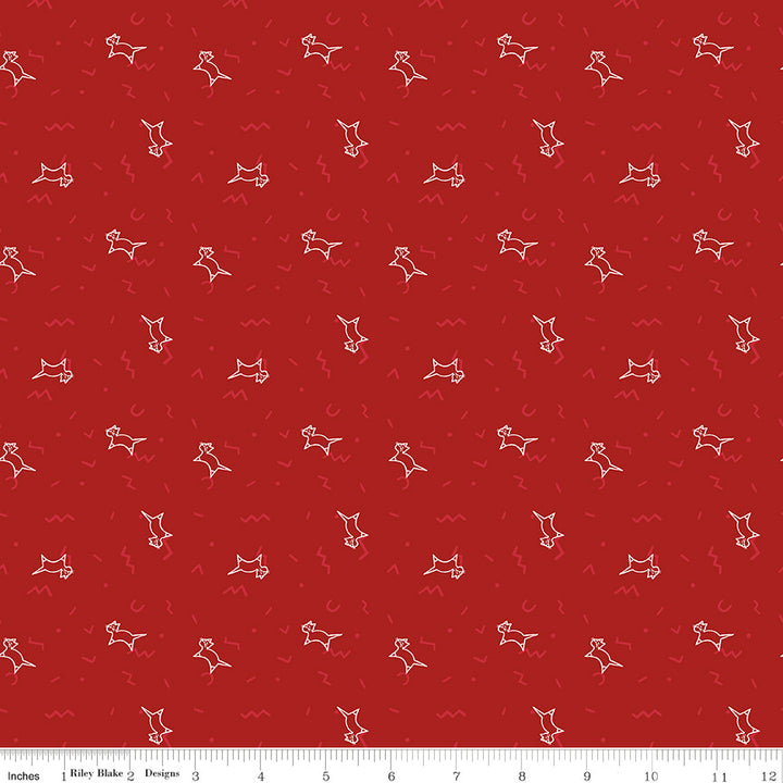 Riley Blake - Red Hot - Jedi Craft Girl - Cool Cats - Red