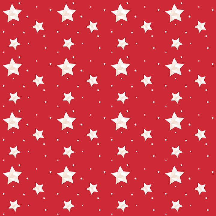 Riley Blake - Red Hot - Quiet Play - Geo Stars - Red