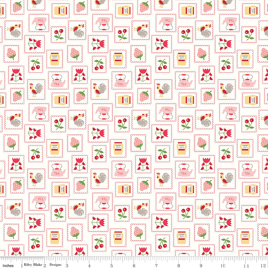 Riley Blake - Lori Holt- Cook Book - Stamps - Red
