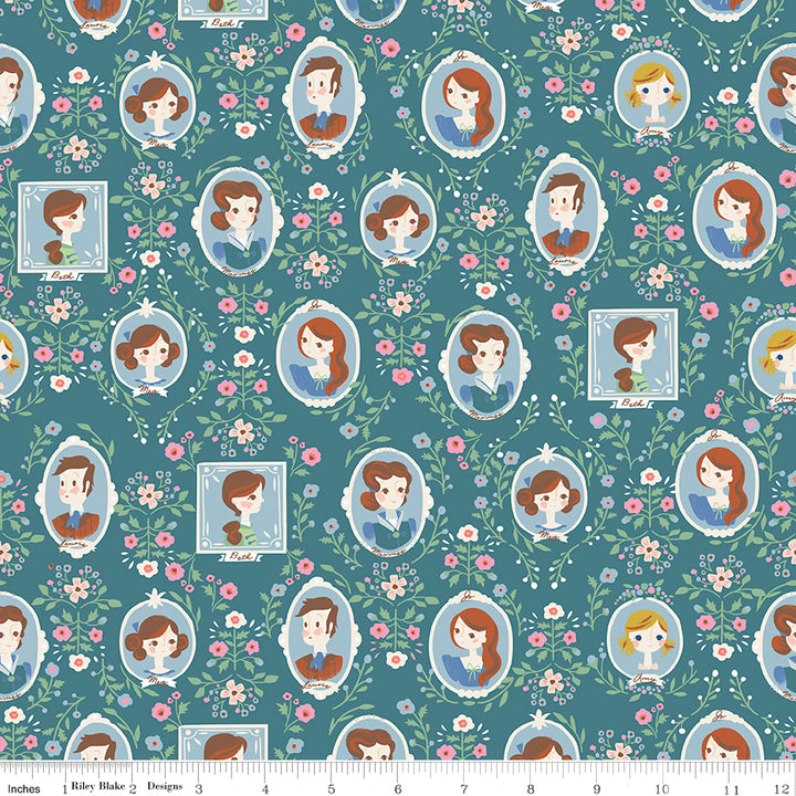 Riley Blake - Jill Howarth - Little Women - Cameo - Teal