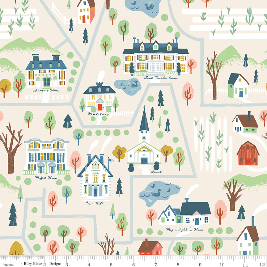 Riley Blake - Jill Howarth - Little Women - Map - Cream