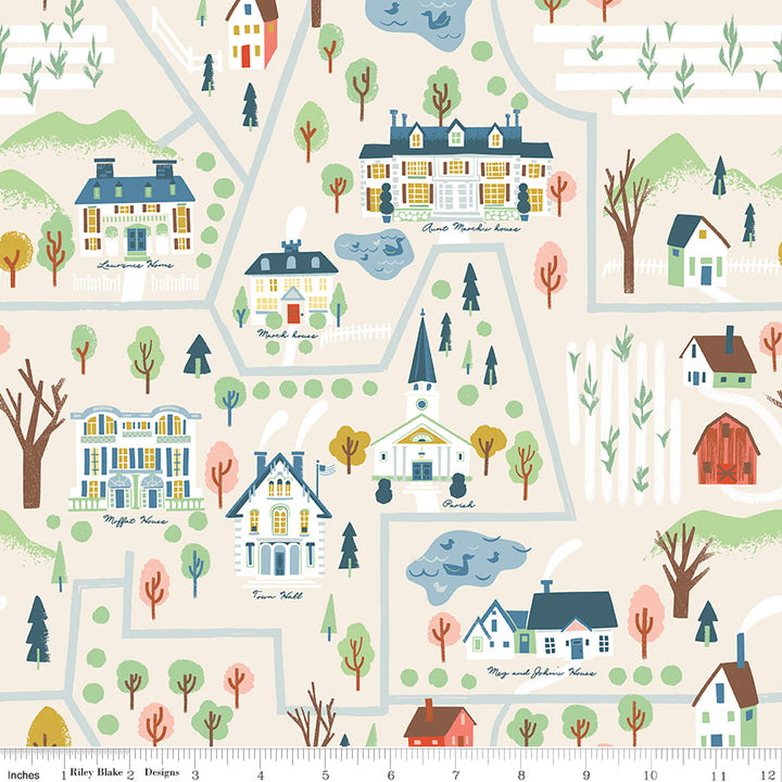 Riley Blake - Jill Howarth - Little Women - Map - Cream