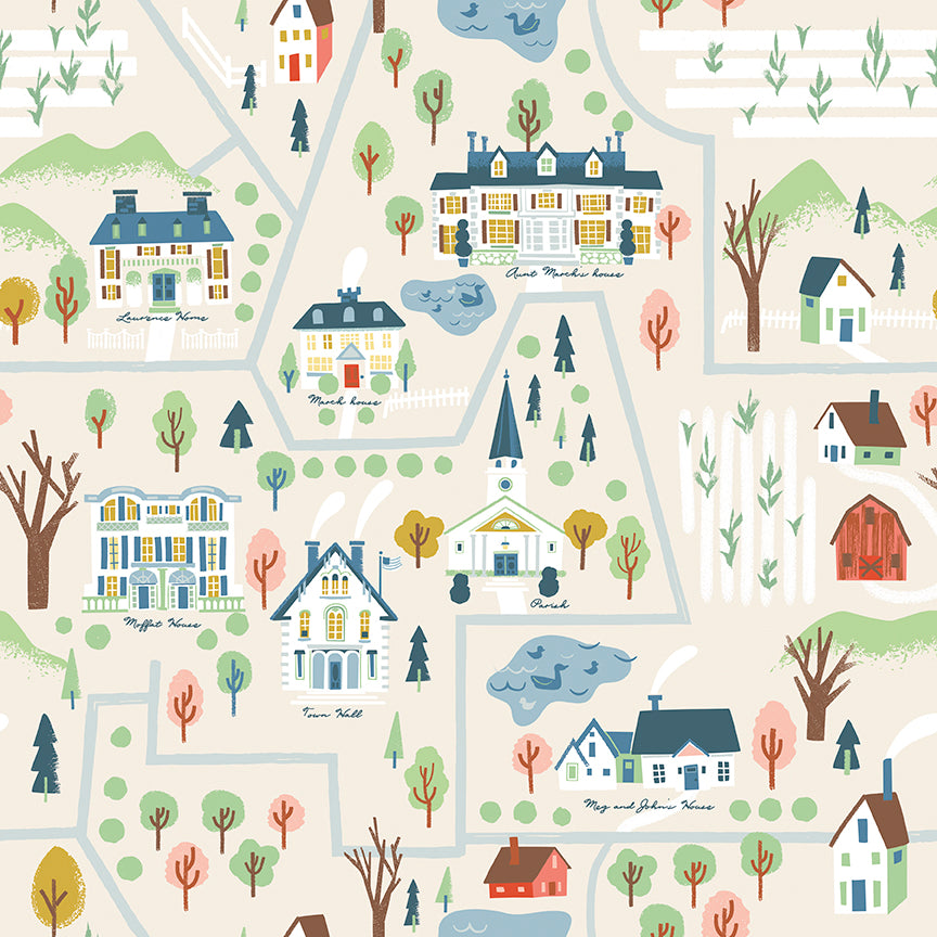 Riley Blake - Jill Howarth - Little Women - Map - Cream